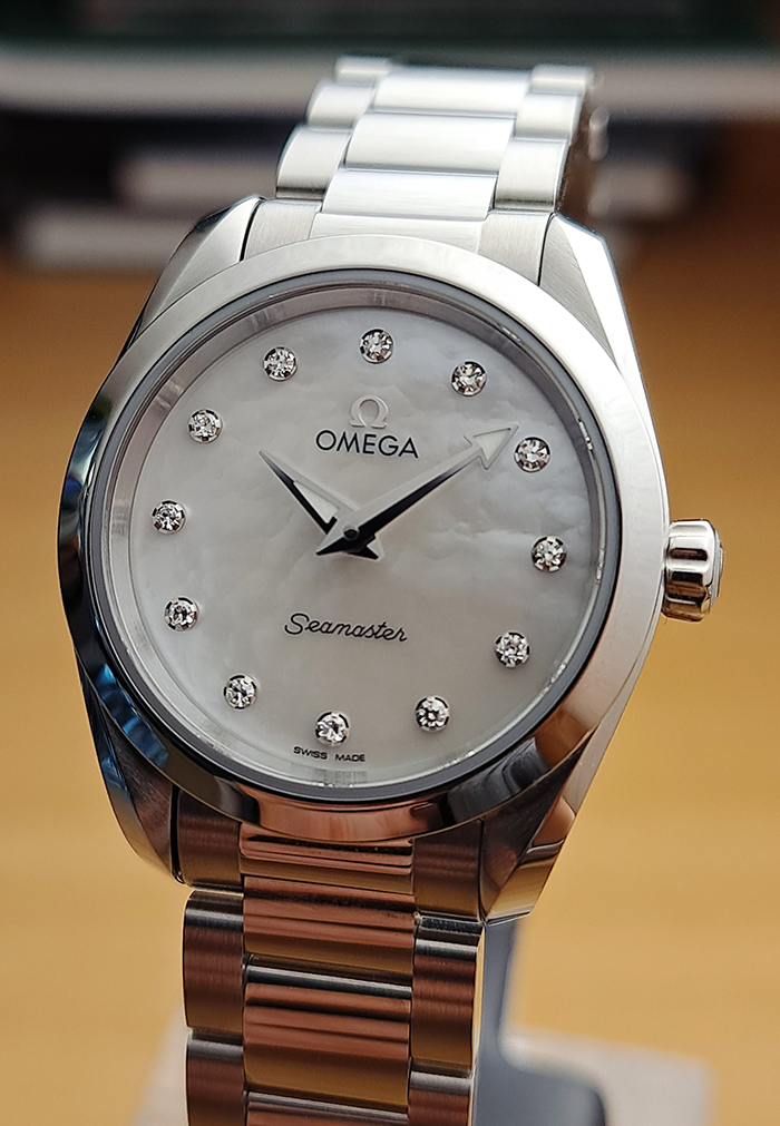 Ladies Omega Seamaster Aqua Terra 150M Diamond Dial Ref. 220.10.28.60.55.001